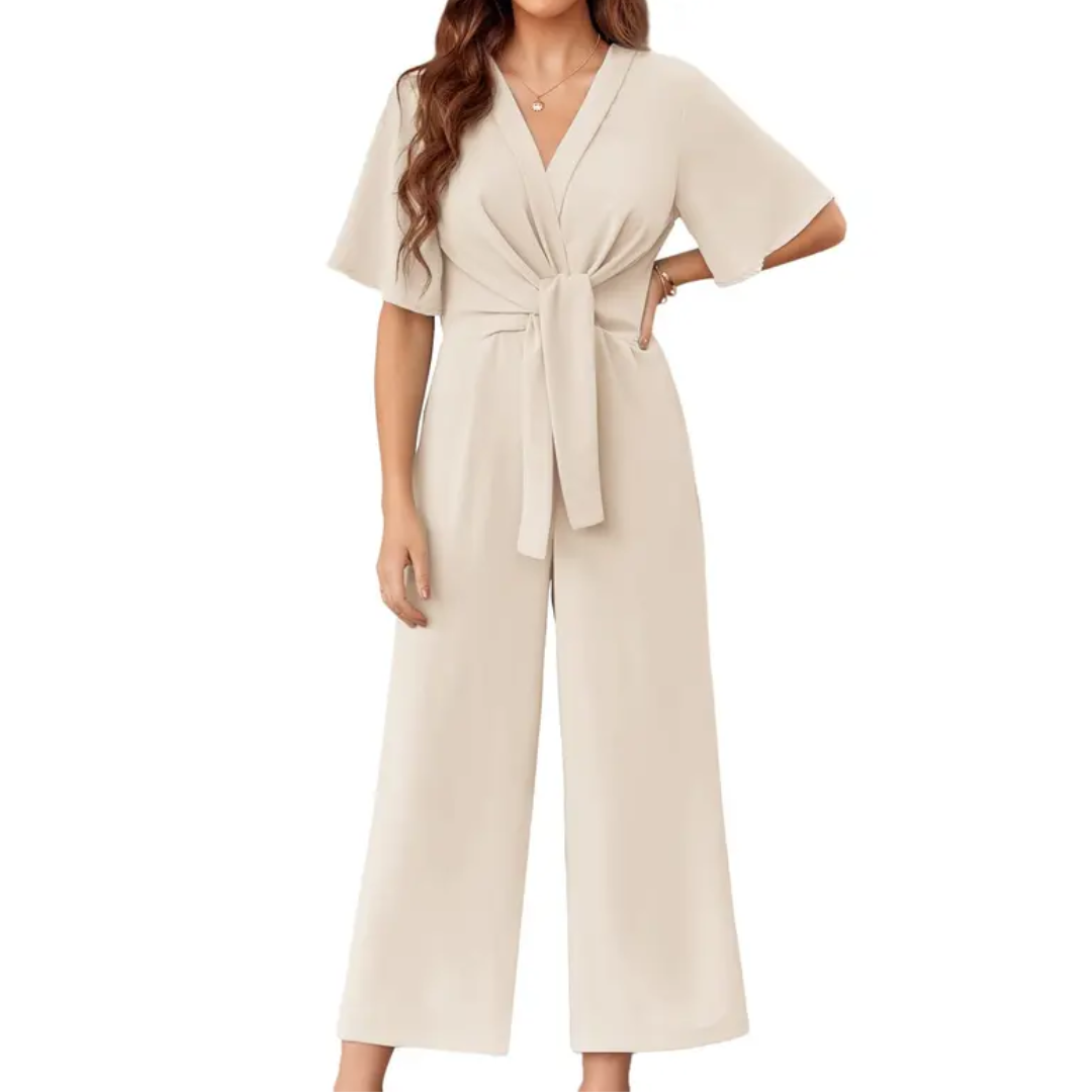 WAVERLY™ – Entspannter Jumpsuit mit V-Ausschnitt und weitem Bein