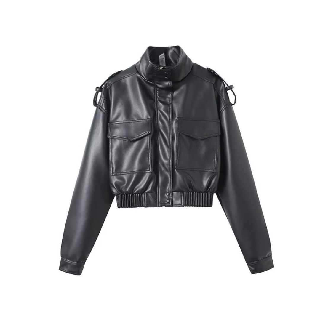 ZEPHYRINE™ – Ausgefallene Kunstleder-Motorradjacke