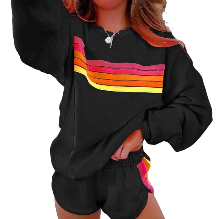 ROMY™ – Gemütliches Lounge-Set mit Streifen-Akzenten