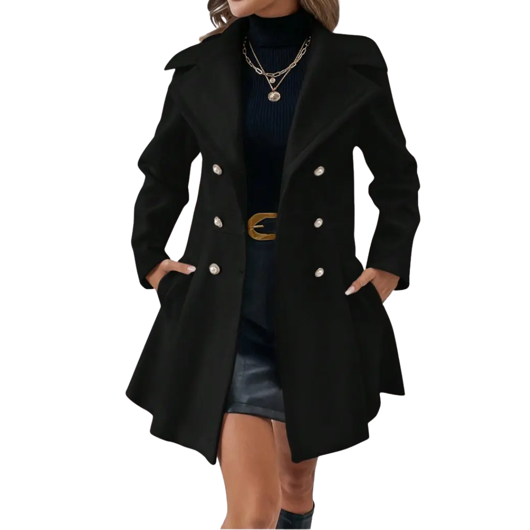 THERON™ – Eleganter zweireihiger Wollmantel