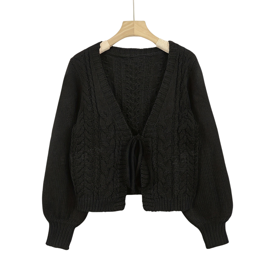 BEXLEY™ – Kuscheliger Zopfstrick-Cardigan zum Binden
