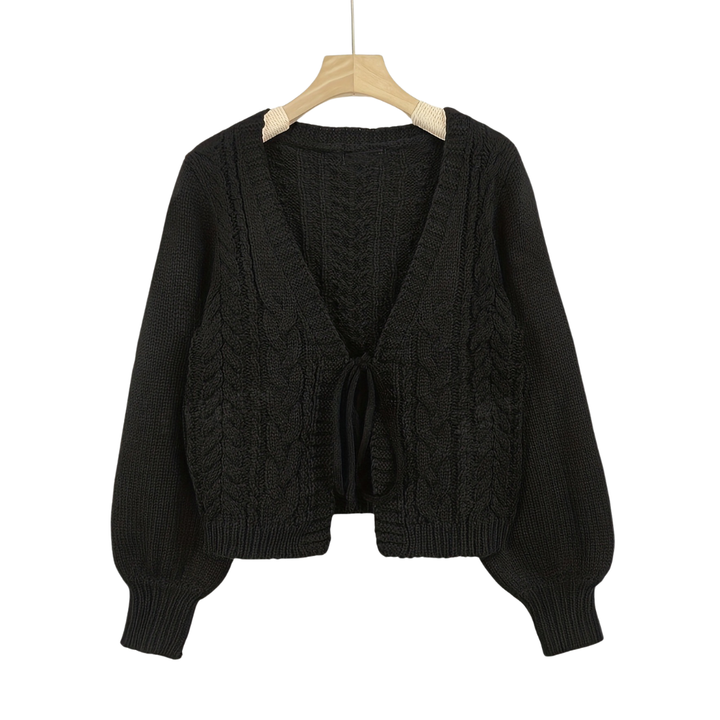 BEXLEY™ – Kuscheliger Zopfstrick-Cardigan zum Binden
