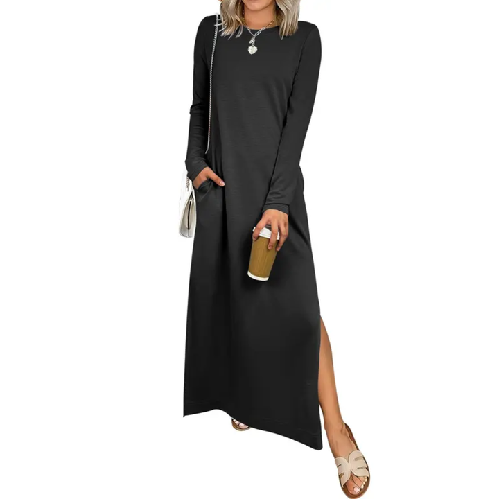 HADLEY™ – Entspanntes Maxi-Kleid mit geteilter Tasche