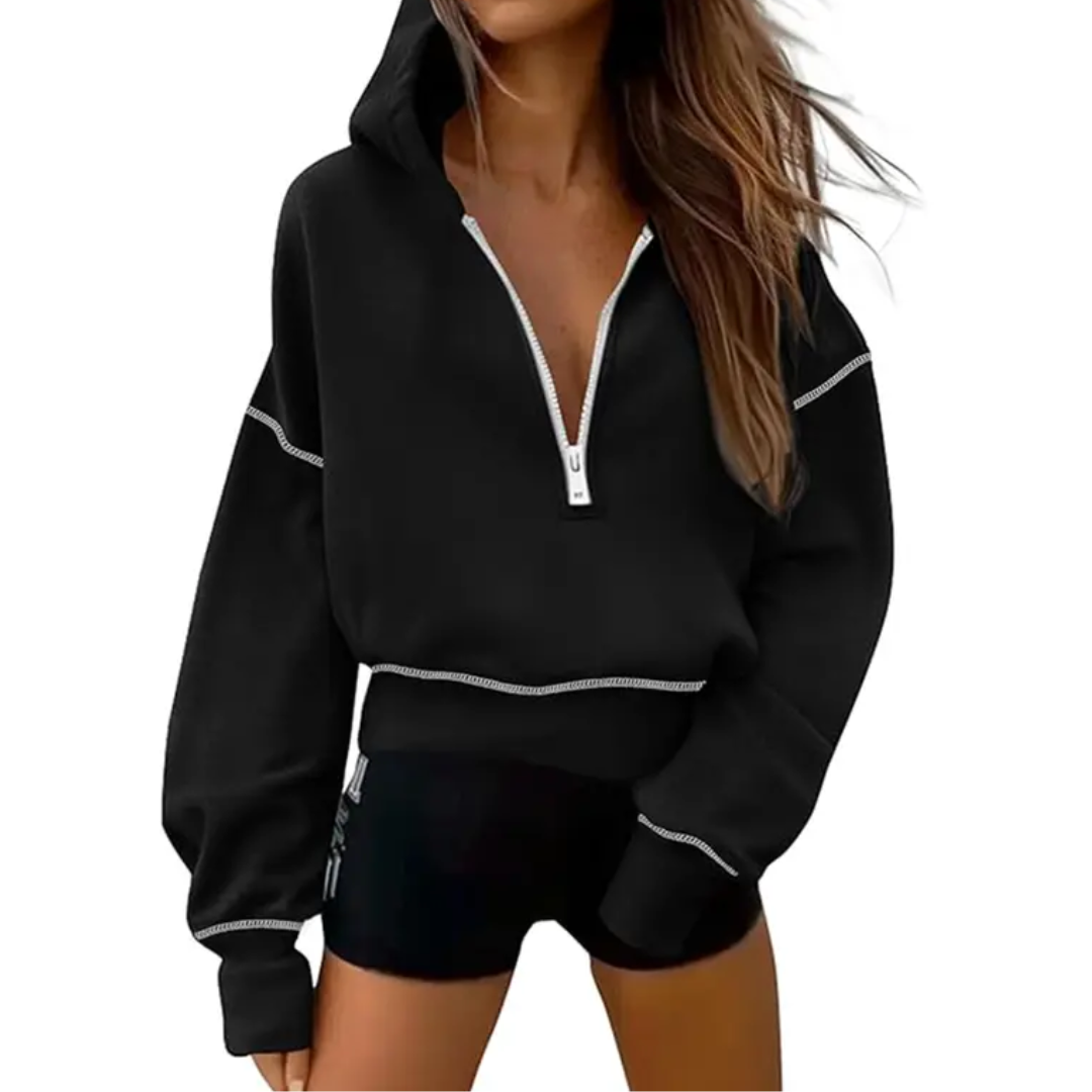 BRODIE™ – Gemütliches Cropped Half-Zip Pullover Sweatshirt