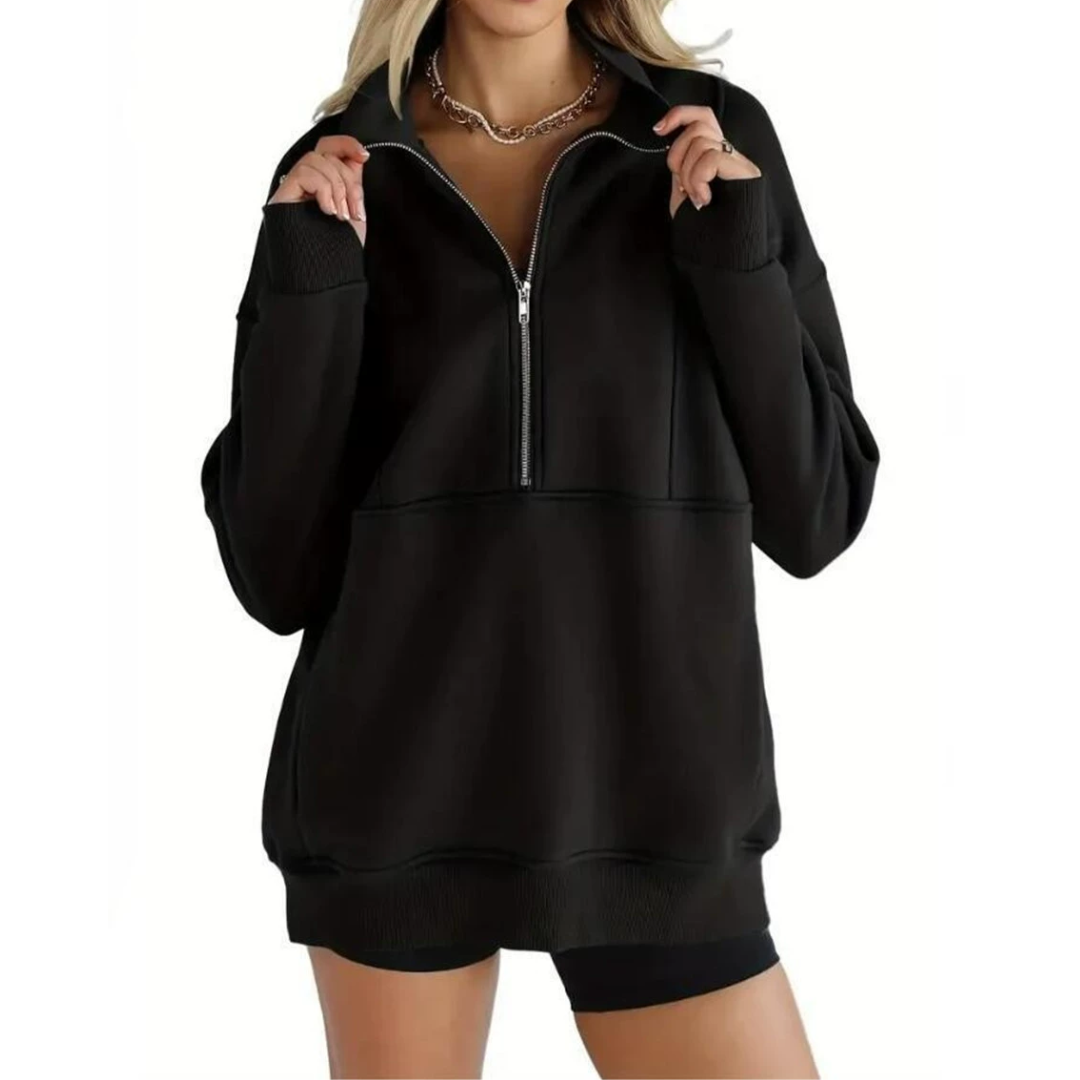 HADLOW™ – Gemütliches Fleece-Halbzip-Pullover-Sweatshirt