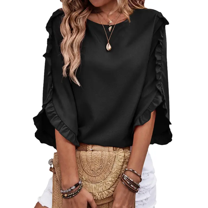 WILLA™ – Bluse mit Rüschen und 3/4 Ärmeln
