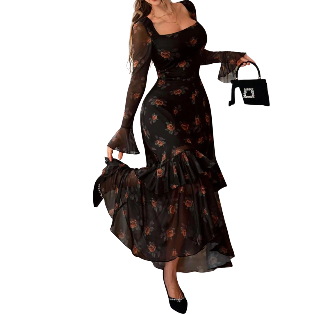 DENISE™ – Sexy bedrucktes Kleid mit Schlitz