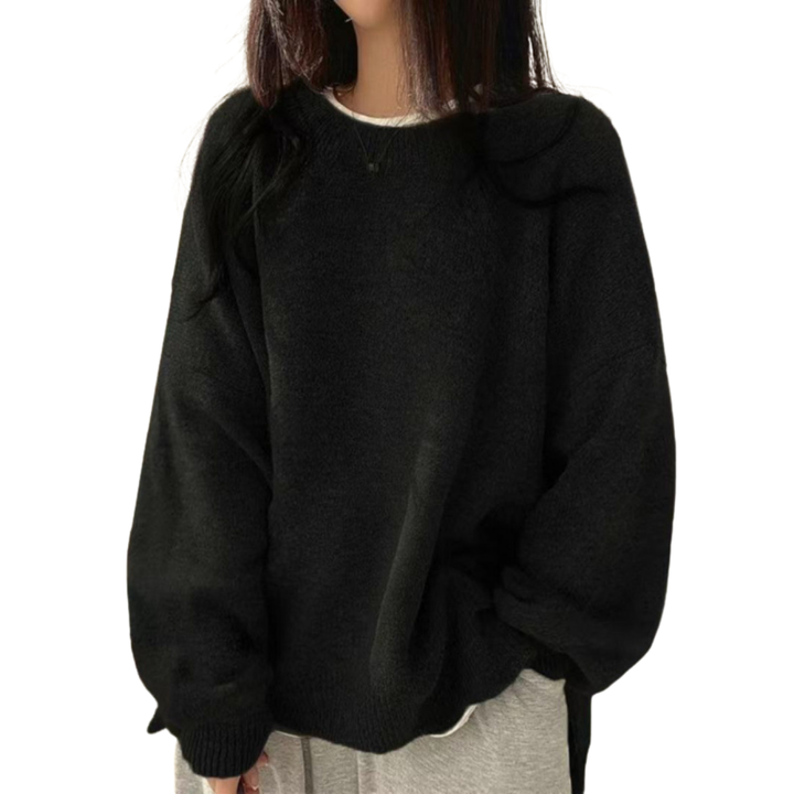 DAGNY™ – Gemütlicher Pullover mit überschnittenen Schultern und geschlitztem Saum
