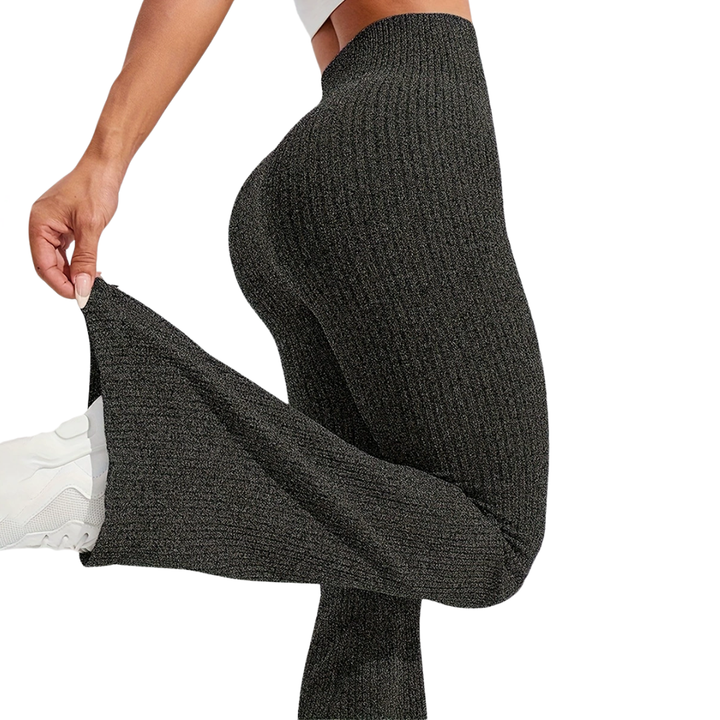 REMI™ – Texturierte Flare-Leggings mit hohem Bund