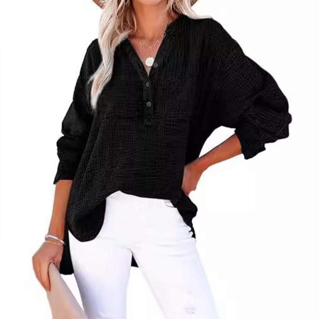 CLEO™ – Entspannte Oversized-Bluse mit Knopfleiste