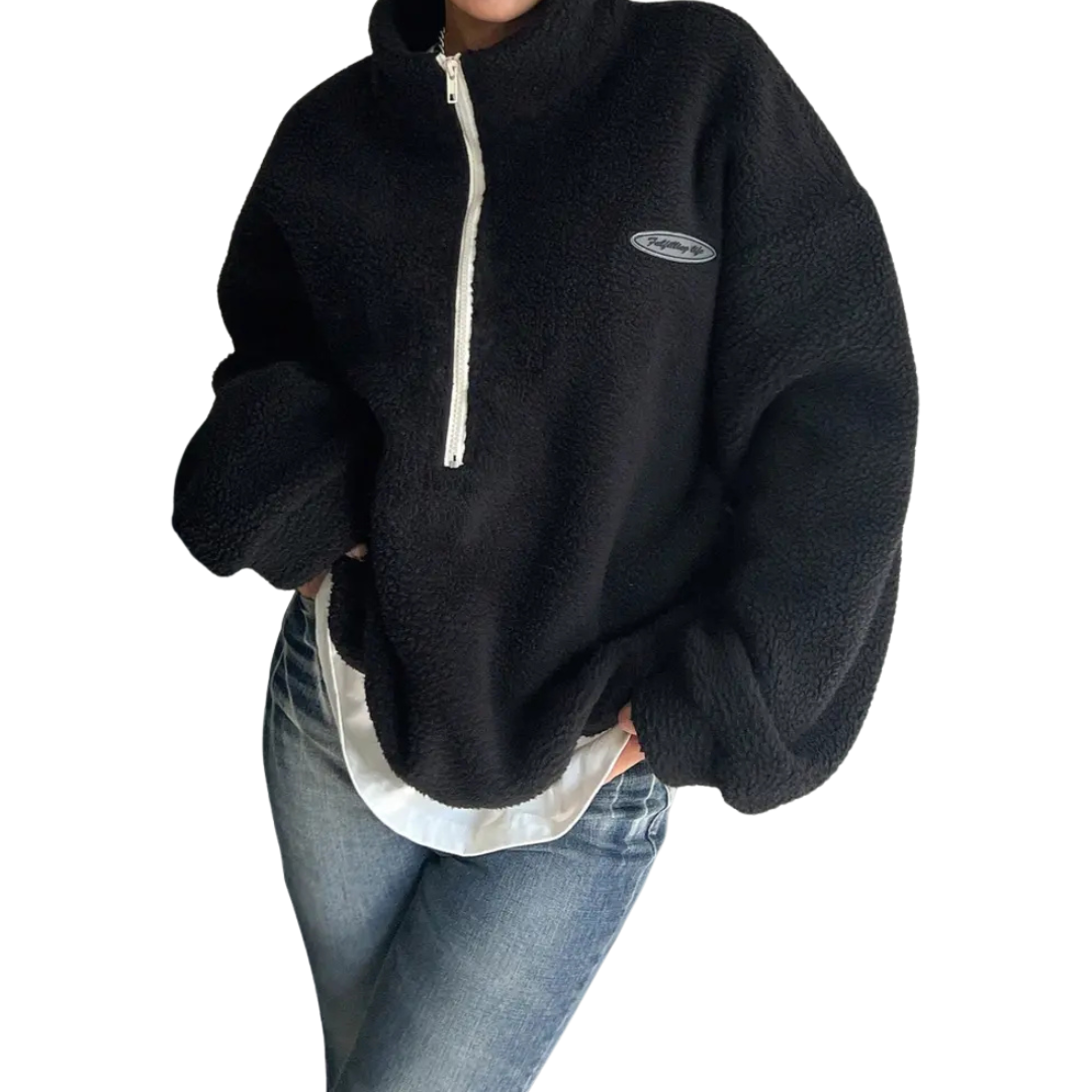 IVORY™ – Lässiger Half-Zip-Pullover in Relaxed Fit