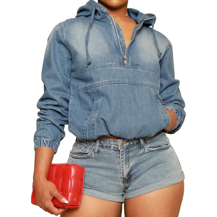 RYDEN™ – Moto-inspirierter Kapuzen-Jeans-Pullover