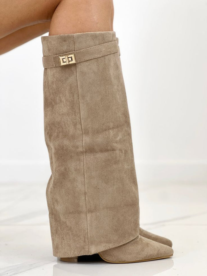 ARABELLA™ – Khakifarbene Wildlederstiefel