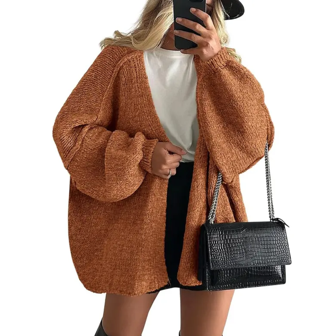 WRENLEY™ – Gemütlicher, oversized Cardigan mit offener Vorderseite