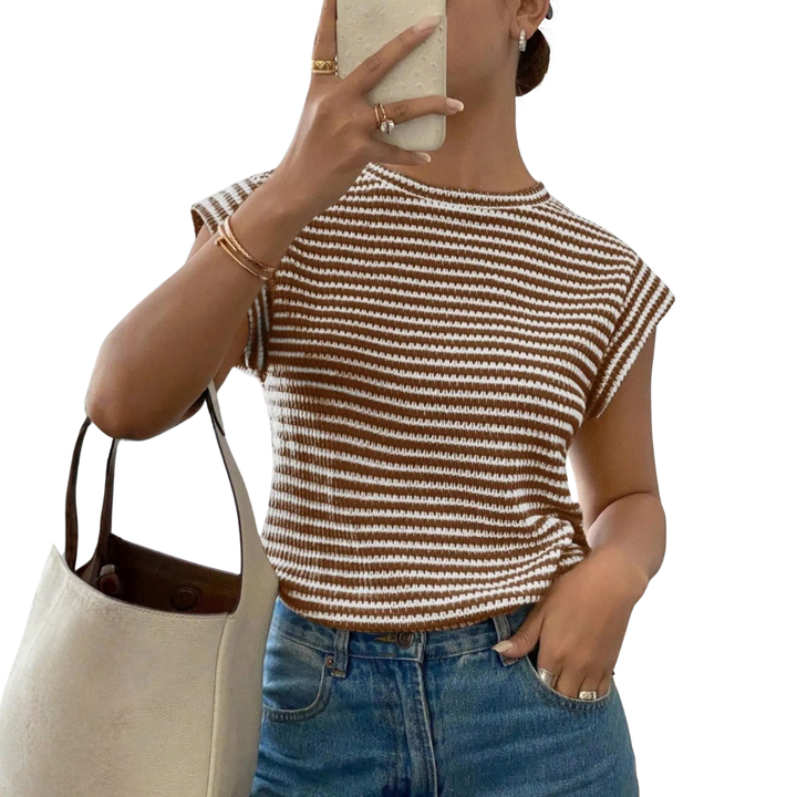TONI™ – Ärmelloses T-Shirt mit luftigem Cutout