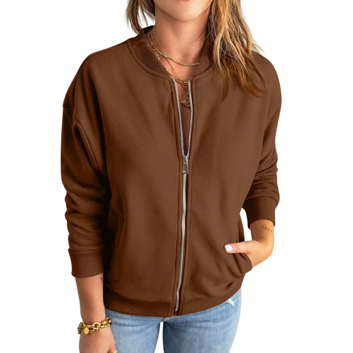 SOLANGE™ – Freizeit-Sweatshirt-Jacke mit Reißverschluss