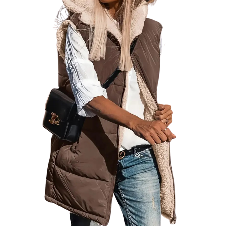 RYLEE™ – Wende-Steppweste mit Kapuze