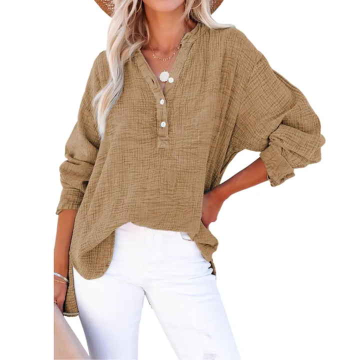 CLEO™ – Entspannte Oversized-Bluse mit Knopfleiste