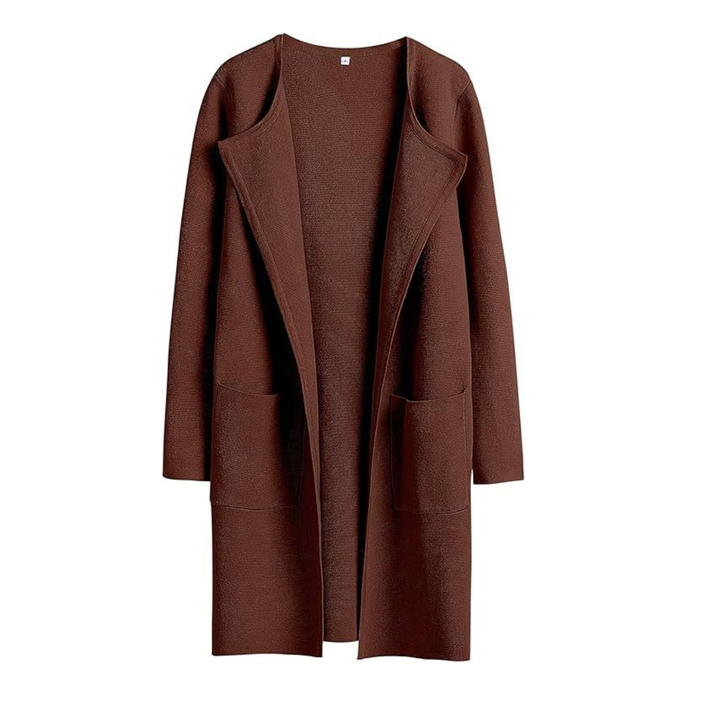 FREJА™ – Kuscheliger Strick-Cardigan mit Revers und offener Vorderseite