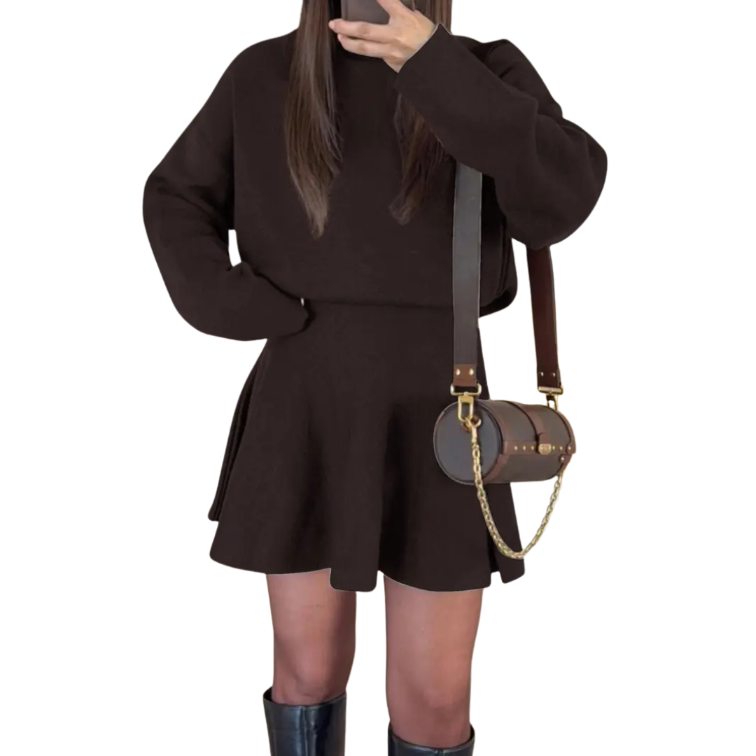 NELL™ – Gemütliches Strickkleid mit Mock Neck
