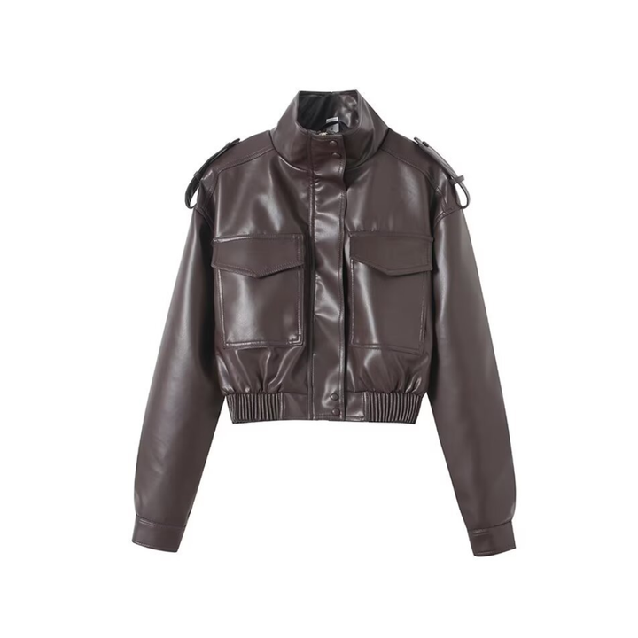 ZEPHYRINE™ – Ausgefallene Kunstleder-Motorradjacke