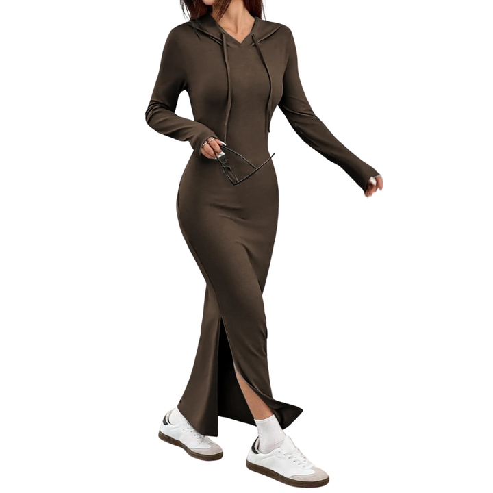 NICOLETTE™ – Kuscheliges Kapuzen-Bodycon-Strickkleid