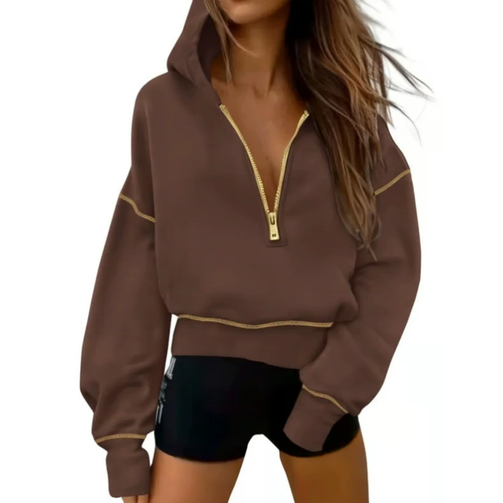 BRODIE™ – Gemütliches Cropped Half-Zip Pullover Sweatshirt