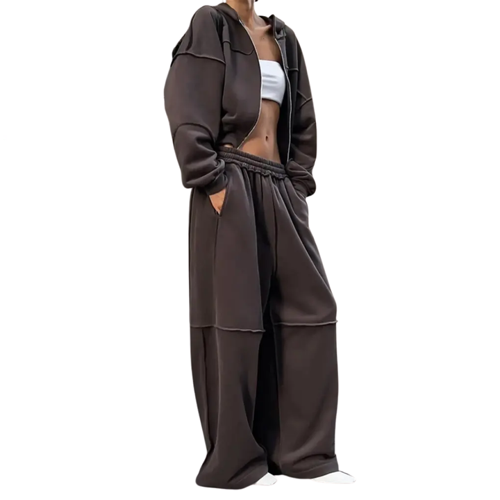 JOSLYN™ – Kuscheliger Zweiteiler mit Reißverschluss-Hoodie