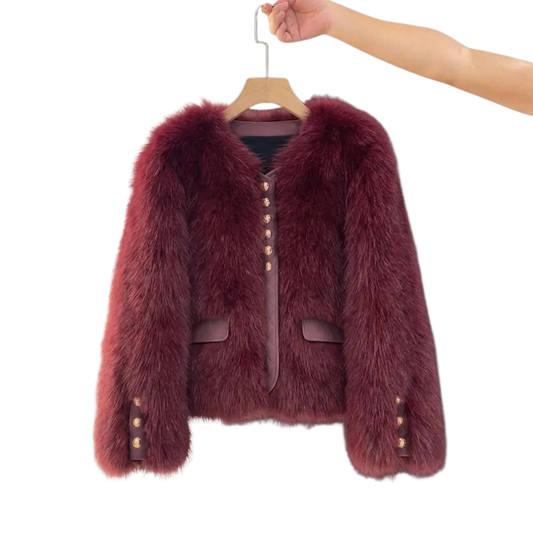 COSETTE™ – Koreanischer Fuchsfellimitat-Mantel