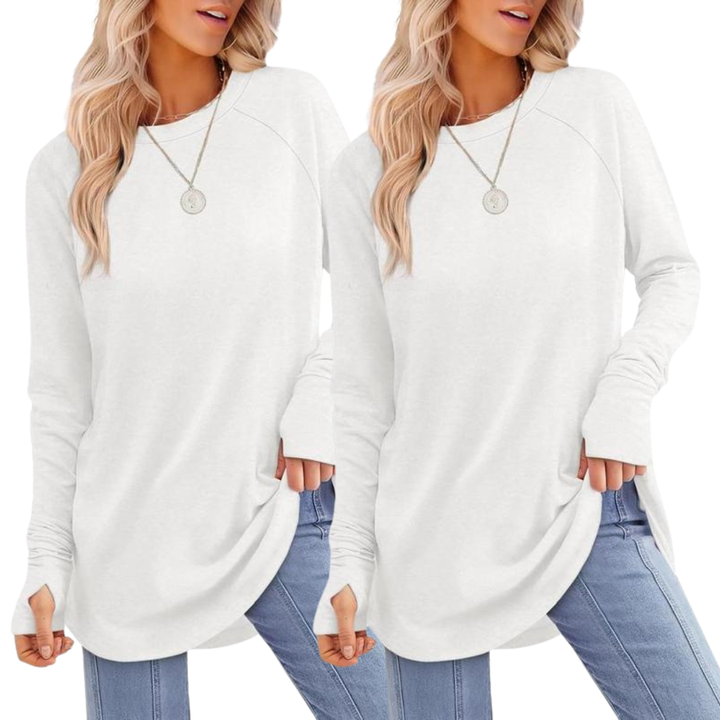 ZARITA™ - Gemütliches Langarm-Tunika-Shirt mit Daumenloch
