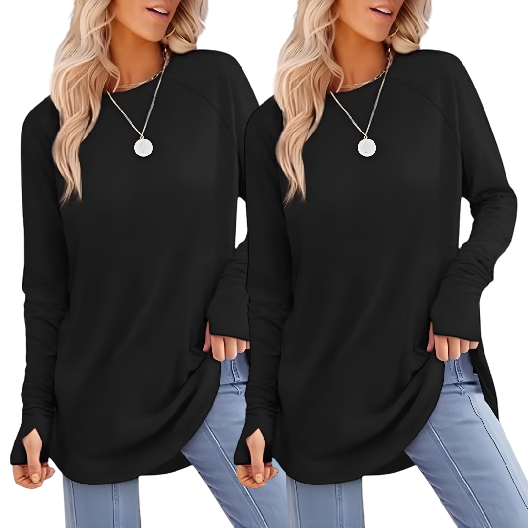 ZARITA™ - Gemütliches Langarm-Tunika-Shirt mit Daumenloch
