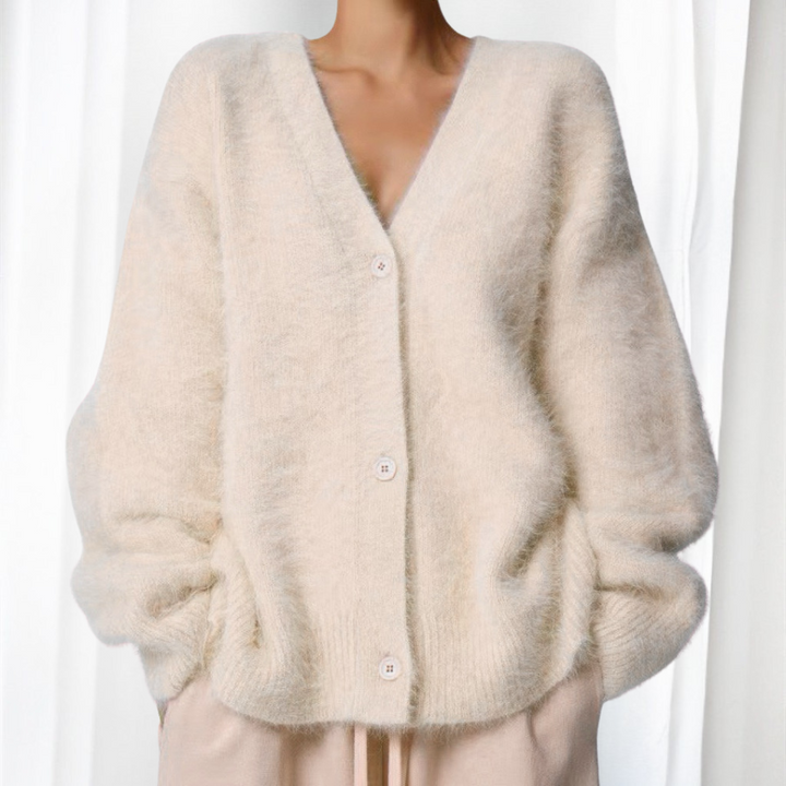 QUINCY™ - Bequemer Cardigan mit Knopfleiste und überschnittenen Schultern