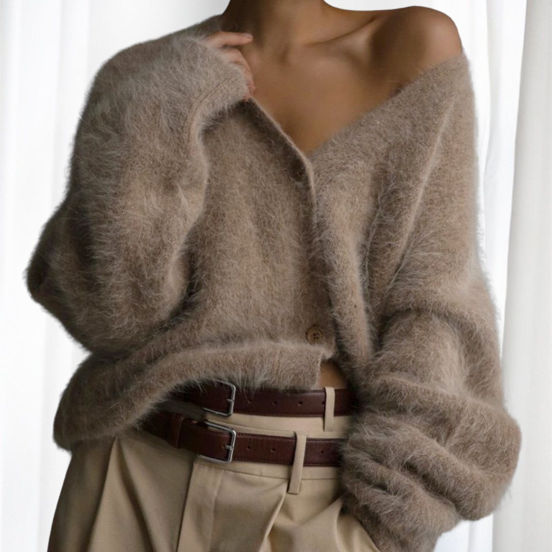 QUINCY™ - Bequemer Cardigan mit Knopfleiste und überschnittenen Schultern