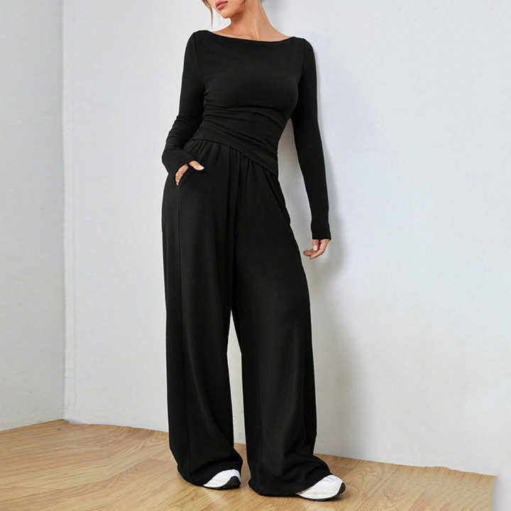 DANTARA™ - Freizeit-Set aus Langarm-Top und Hose mit weitem Bein