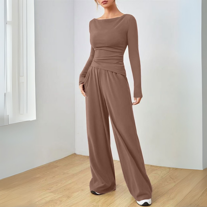 DANTARA™ - Freizeit-Set aus Langarm-Top und Hose mit weitem Bein