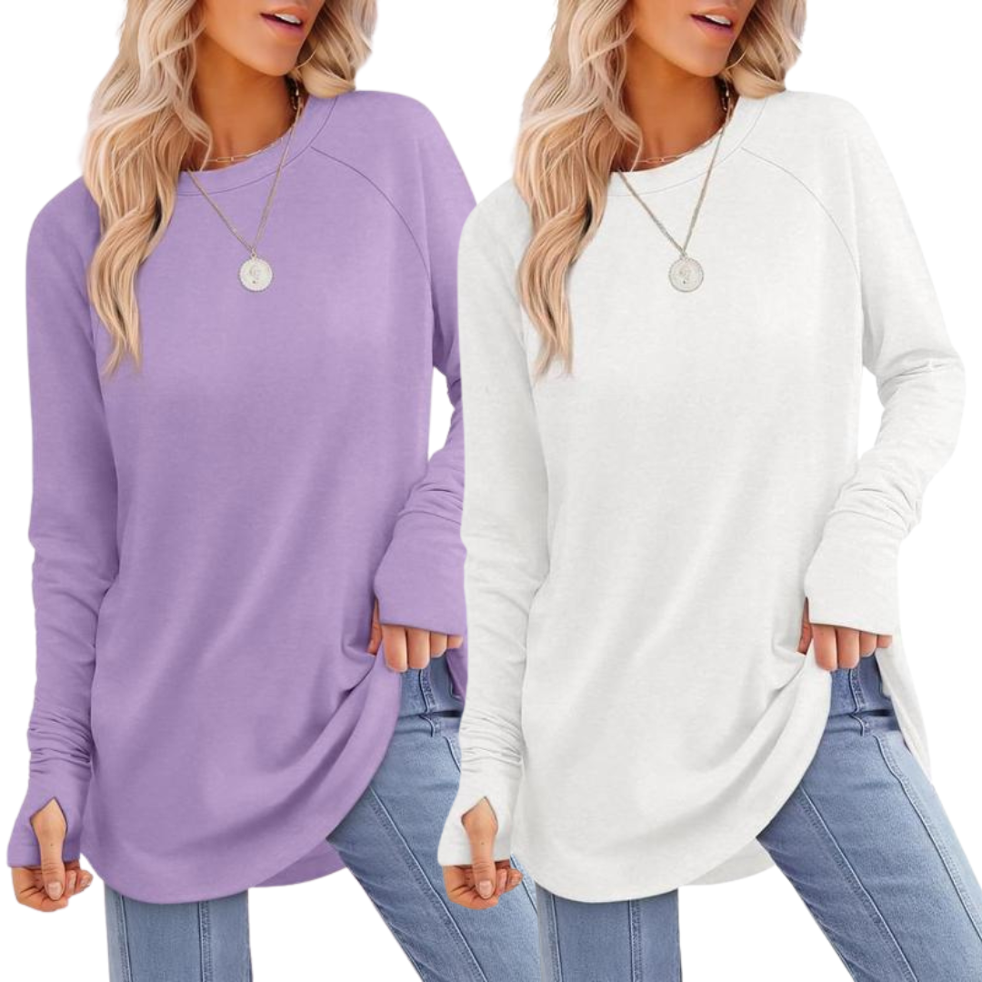 ZARITA™ - Gemütliches Langarm-Tunika-Shirt mit Daumenloch