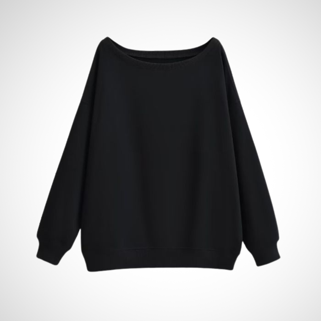 DIVECA™ - Lässiger Langarmpullover mit U-Boot-Ausschnitt