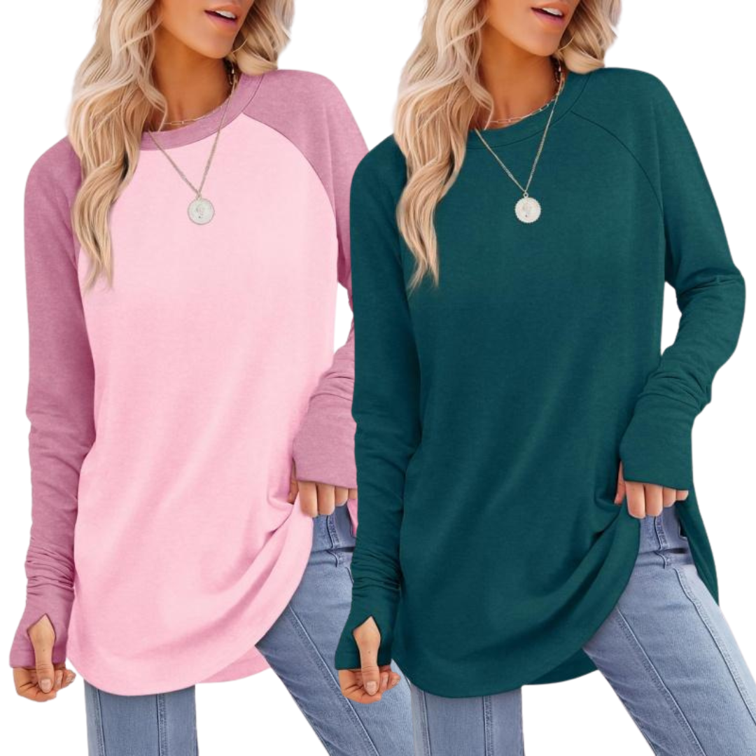 ZARITA™ - Gemütliches Langarm-Tunika-Shirt mit Daumenloch