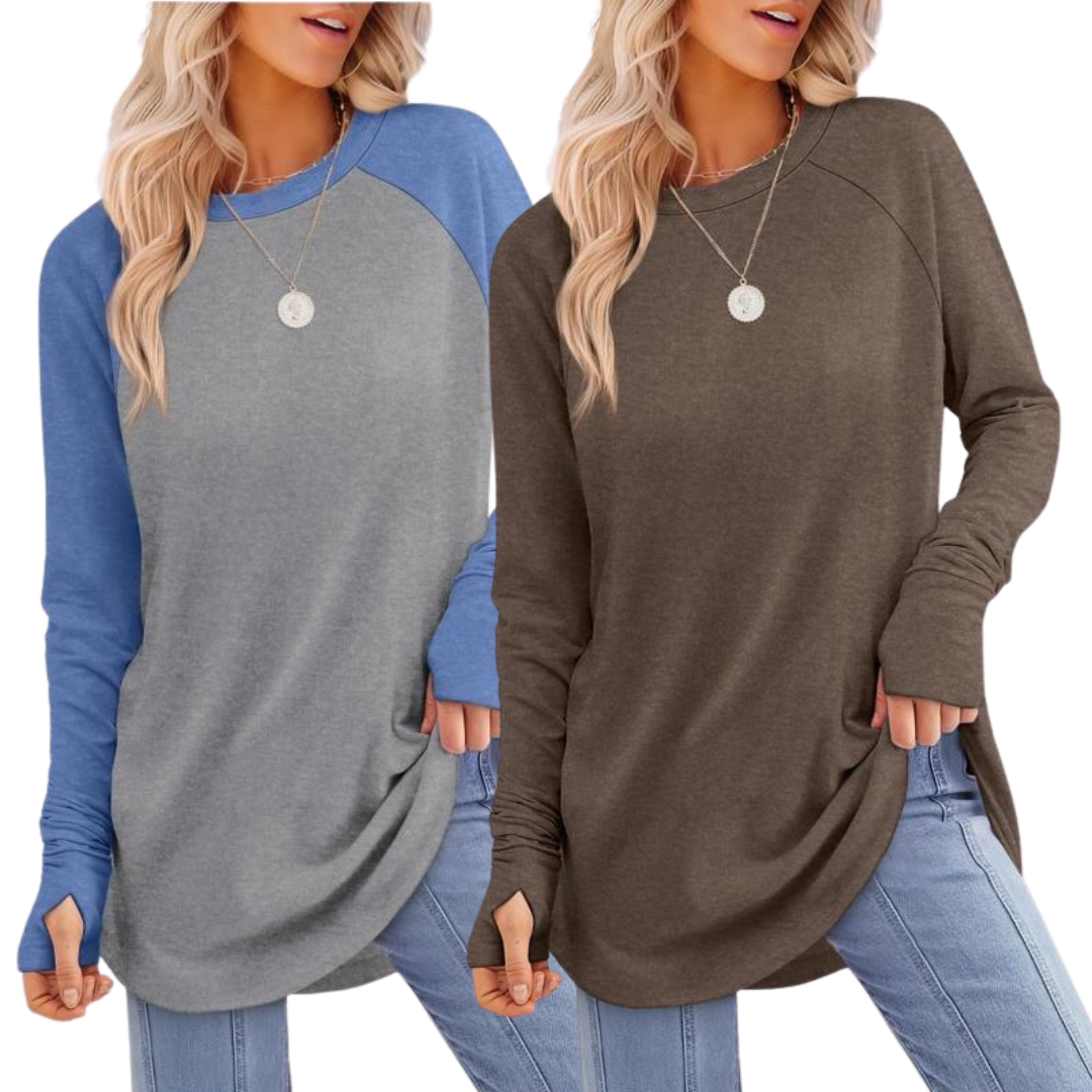 ZARITA™ - Gemütliches Langarm-Tunika-Shirt mit Daumenloch