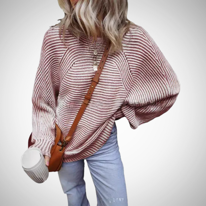 TAMLYN™- Kuscheliger, gestreifter Oversized-Pullover