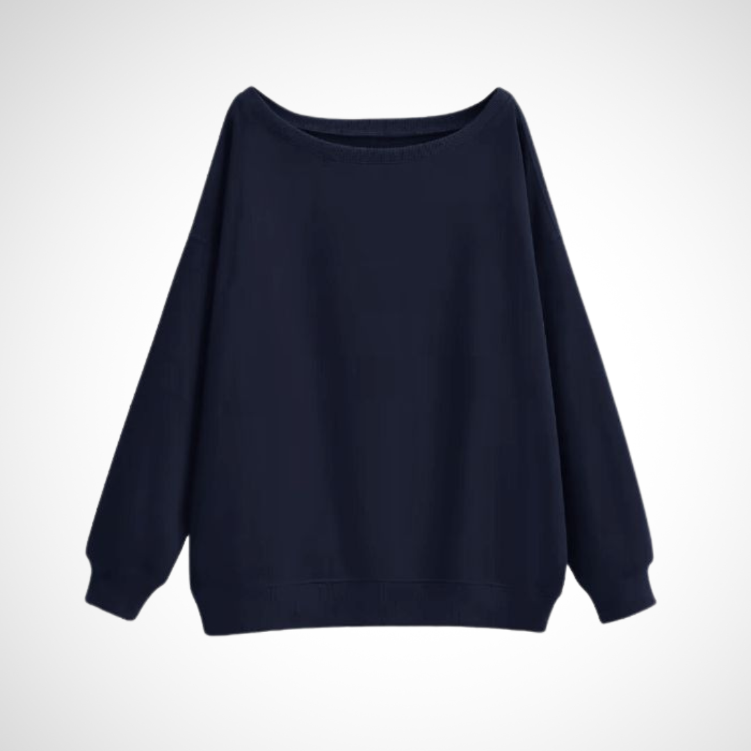 DIVECA™ - Lässiger Langarmpullover mit U-Boot-Ausschnitt
