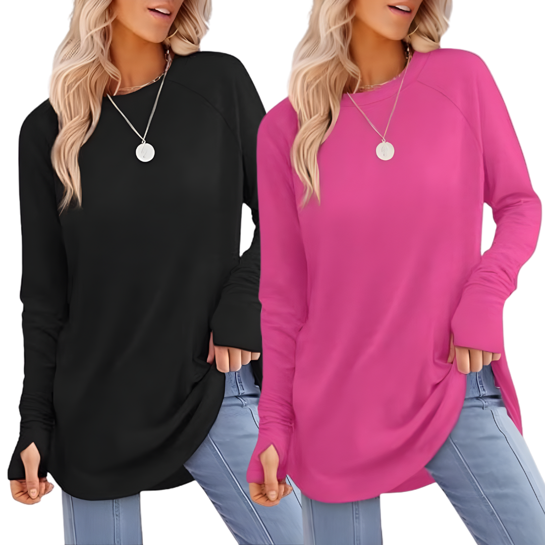 ZARITA™ - Gemütliches Langarm-Tunika-Shirt mit Daumenloch