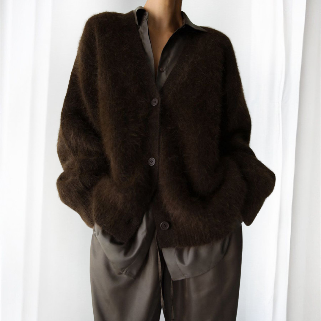 QUINCY™ - Bequemer Cardigan mit Knopfleiste und überschnittenen Schultern