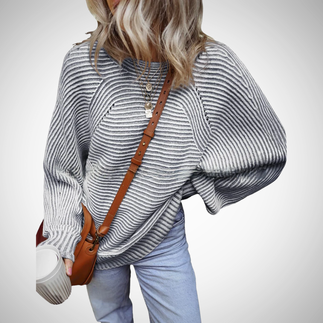 TAMLYN™- Kuscheliger, gestreifter Oversized-Pullover