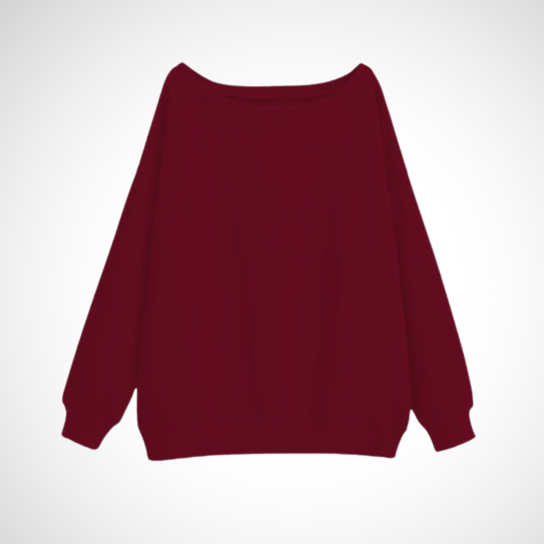 DIVECA™ - Lässiger Langarmpullover mit U-Boot-Ausschnitt