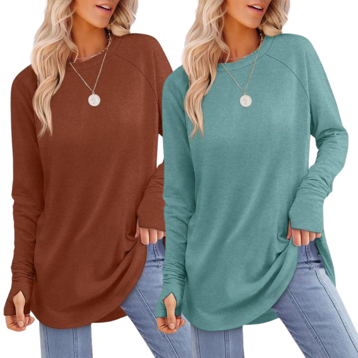 ZARITA™ - Gemütliches Langarm-Tunika-Shirt mit Daumenloch