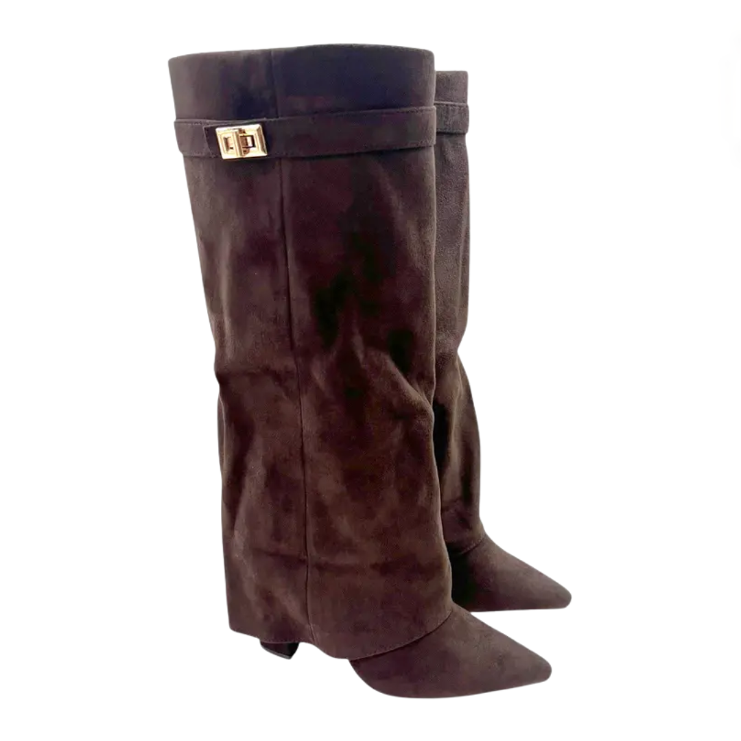 VESPER™ – Weitschaft-Stiefel mit Schnalle zum Umschlagen