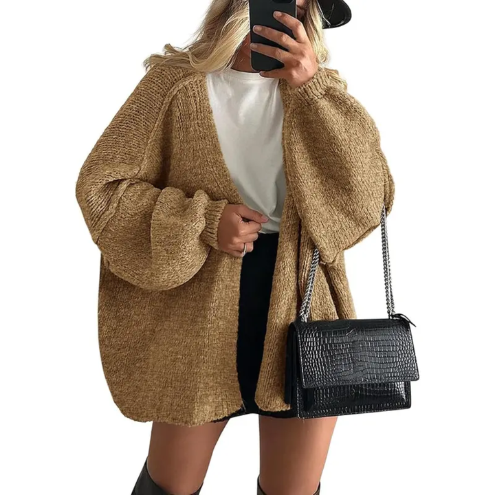 WINONA™ – Gemütliche Oversized Strickjacke mit Laternenärmeln