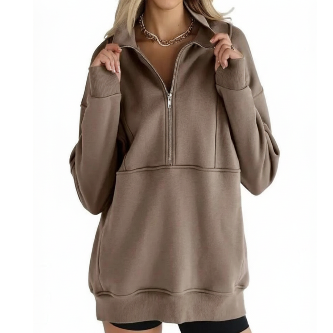 HADLOW™ – Gemütliches Fleece-Halbzip-Pullover-Sweatshirt