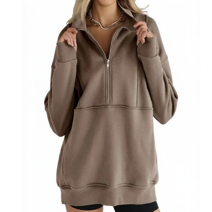 HADLOW™ – Gemütliches Fleece-Halbzip-Pullover-Sweatshirt